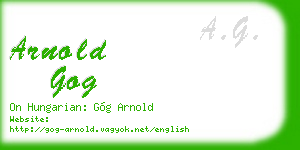 arnold gog business card