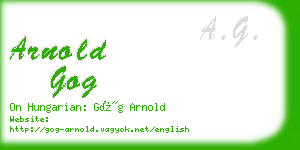 arnold gog business card